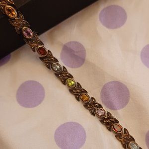 Antique 1940's Multicolored Tennis Bracelet